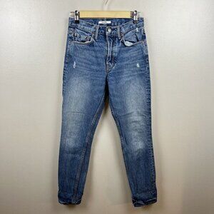 GRLFRND Karolina High Rise Skinny Jeans Size 25 Close To You Wash Button Fly